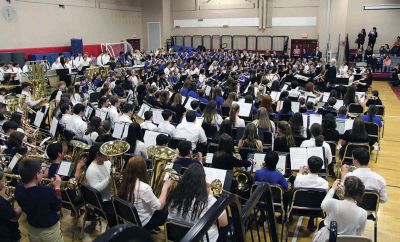 Friends of Old Rochester Music
On March 19, all the Old Rochester school bands joined together for the annual F.O.R.M. (Friends of Old Rochester Music) concert inside the ORR gymnasium. The F.O.R.M. concerts allow the OR bands to perform together while raising funds for music scholarships. Photos by Erin Bednarczyk
