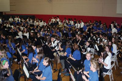 FORM Instrumental Concert
With nearly 1,000 people under one roof, ORR’s FORM Instrumental Concert ‘rocked’ the house. Middle-school students from Rochester, Marion and Mattapoisett along with junior and senior high school students from ORR showed their audience just why music in public schools is important. The vocal FORM concert is scheduled for March 13, 2014 at ORR High School. Photo by Marilou Newell
