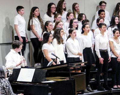 Friends of Old Rochester Music
The Friends of Old Rochester Music concert series' ticket sales earns money for FORM scholarships and programs and present a unique opportunity for younger students to see what is in store for them if they commit to the chorus, an instrument or both. The Choral concert featured several soloists and small groups of singers. Photos courtesy Erin Bednarczyk
