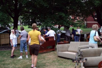 Summer Faire
Happy shoppers united at the Mattapoisett Congregational Churchs annual Summer Faire on July 31, 2010. The upscale yard sale offered great deals on nice furniture items and had a section of toys and games, just for the kids. Photo by Anne OBrien-Kakley.
