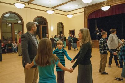 Harvest Family Dance
Families danced the night away the evening of November 15 during the Harvest Family Dance hosted by the Southcoast Children’s Chorus. A professional caller led participants step by step in contra dancing inside the Marion Music Hall, with proceeds of the dance funding the chorus’ trip to Austria in June. Photos by Felix Perez
