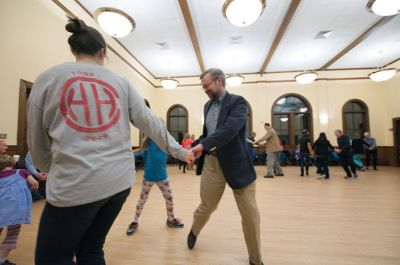 Harvest Family Dance
Families danced the night away the evening of November 15 during the Harvest Family Dance hosted by the Southcoast Children’s Chorus. A professional caller led participants step by step in contra dancing inside the Marion Music Hall, with proceeds of the dance funding the chorus’ trip to Austria in June. Photos by Felix Perez
