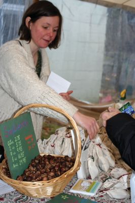 Celtic Farm Fair
A downpour did not dampen spirits at the Celtic Farm Animal Sanctuarys inaugural holiday fair on December 12, 2010, in Rochester. Local vendors sold a variety of homemade treats and products with proceeds supporting the care of animals at the sanctuary. Photos by Laura Pedulli.
