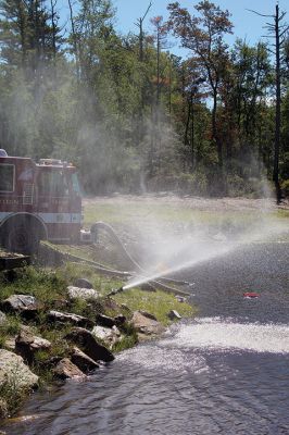 Massachusetts Fire Academy 
The Massachusetts Fire Academy conducted a 48-hour class on Saturday involving Fire personnel from the region at Magnolia Cranberry located on Sherman Briggs’ bog accessible off Front Street. The class focused on operating the engine (pumper) in both rural areas and areas with fire hydrants. Seven students enrolled from Marion Fire Department were enrolled. According to Marion Fire Chief Brian Jackvony, the class was originally scheduled for completion in 2020 but was postponed by the COVID-19 pandemic. 
