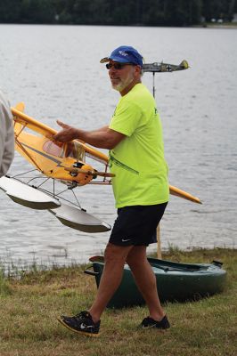 Bristol County Radio Control “RC” Club
Radio control model seaplanes are more than just a hobby for members of the Bristol County Radio Control “RC” Club. As club member Gerry Dupont puts it, “It’s an affliction. A happy affliction.” Dupont’s yellow Piper Cub seaplane features a one-fifth-scale pilot named “Gus” who’s been flying the one-fifth-scale seaplane for seven years. Photos by Jean Perry
