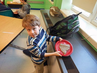 Marion Natural History Museum
The Marion Natural History Museum’s afterschool group learned what it takes to collect minerals and fossils, explored some wonderful specimens of each, and made their own “fossil” with geologist and amateur archaeologist Jim Pierson. Many thanks to Jim for another wonderful program! (Partial funding for the program was provided by the Marion Cultural Council). Photo courtesy Elizabeth Leidhold
