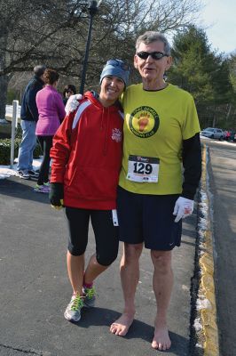 Frosty Runner Road Race
Runners who participated in the third annual Frosty Runner Road Race enjoyed spring-like weather, perfect for a 10 mile or 3 mile run through the neighborhoods of Rochester. The two separate races were run simultaneously, beginning and ending at Old Colony Regional Vocational Technical High School on Saturday February 1. The race was rescheduled from January 25, when the weather was a little too frosty for the event. Photo by Jean Perry
