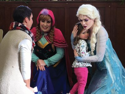 Frozen Princesses
On December 21, two princesses visited the Mattapoisett Public Library to read stories and sing songs from the Disney film Frozen. Princesses Elsa and Anna beguiled the children as well as their parents in an hour-long performance culminating in hugs and a photo session. The delightful event was sponsored by the Friends of the Mattapoisett Library. Photos by Marilou Newell
