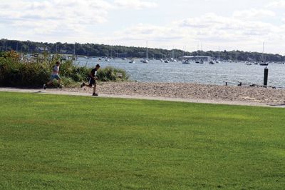 Kids Ocean Mile Fun Run
Drew Weaver, #102, aged 12 of Mattapoisett and Matt Castro, #101, age 12 of Westport, were guaranteed winners September 13 at the Kids Ocean Mile Fun Run put on by the Mattapoisett YMCA. The only ones who signed up to compete, Castro took first place and Weaver took second in a close race. YMCA Executive Director Joe Marciszyn said next year the Y would promote the race more to increase entries. Photos by Jean Perry
