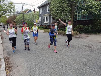 G.R.I.T.
Students and staff at Old Rochester Regional High School involved in the running group Southcoast G.R.I.T. ran the Providence Marathon on May 6. According to Erin Bednarczyk, the weather was ideal for the 15 students who ran on Sunday – 10 running the marathon, four the half-marathon, and one the 5K. Sixteen mentors ran alongside the students. Photos courtesy of Erin Bednarczyk and G.R.I.T.
