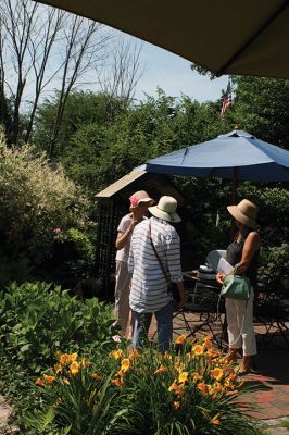 Mattapoisett Woman’s Club Garden Tour
The Mattapoisett Woman’s Club Garden Tour “Nature’s Treasures” held on June 30 was “Magnificent”, declared Ellen Flynn. Flynn said that the event brought in more than $6,000 - monies that are earmarked for their scholarship fund. She said visitors were awed by the gardens graciously opened for viewing from iconic harbor homes to those set in peaceful rural uplands along the Mattapoisett River Valley. To learn more about the Mattapoisett Woman’s Club visit www.mattapoisettwomansclub.org. Photos by Marilou Ne
