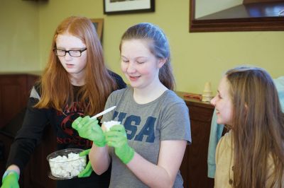 Gingerbread Houses
While others were out bustling on the last Saturday before Christmas, a couple dozen of the littler library patrons enjoyed the day making candy gingerbread houses at the Mattapoisett Free Public Library on Saturday, December 19.
