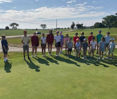 Golf Training
Young golfers from a group of 55 attending three training sessions last week take aim under the watchful eye of volunteers. Photos courtesy Paul Jellison
