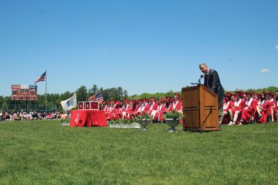 Class of 2024
Old Rochester Regional High School Class of 2024 Valedictorian Jacob Hadley was introduced by Theodore Cecil, his cousin and chapter president of the National Honor Society. The June 1 commencement featured remarks from Superintendent of Schools Mike Nelson and Principal Mike Devoll and music from the school band. While ORR’s 153-member class was delirious upon the completion of the ceremony, the day’s loudest roar was reserved for the announcement of the diploma for the late Emma Whittaker. Photos by Mick 
