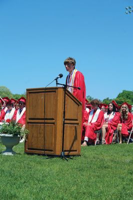 Class of 2024
Old Rochester Regional High School Class of 2024 Valedictorian Jacob Hadley was introduced by Theodore Cecil, his cousin and chapter president of the National Honor Society. The June 1 commencement featured remarks from Superintendent of Schools Mike Nelson and Principal Mike Devoll and music from the school band. While ORR’s 153-member class was delirious upon the completion of the ceremony, the day’s loudest roar was reserved for the announcement of the diploma for the late Emma Whittaker. Photos by Mick 
