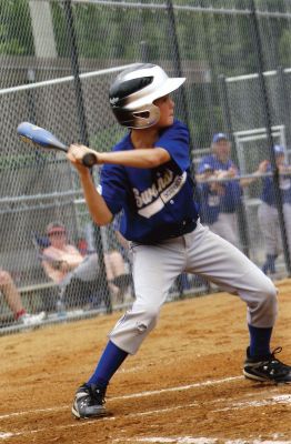 World Series
Mitchell Midwood of Mattapoisett swings at a pitch last week as a member of the 11-and-Under travel team of the Swansea Independent Baseball during the first-ever Bronco League-11 World Series of PONY Baseball held in Chesterfield, Virg. (Photo courtesy of Swansea Independent Baseball League)
