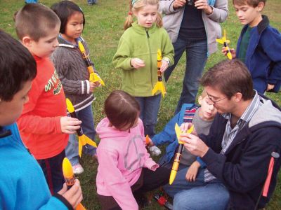 Rocket Fun
The Marion Natural History Museum after-school program participants set off the rockets they built on Wednesday, October 14. After-school program participants included James Caswell, Sam Gordon, Fiona Lonergan, Alex Bessey, T.J. Stellato, Bennett Cantwell, Owen Powers, Angelina Cosgrove, Cedar Gregoire, Jacob Lawrence, Molly Kracke and Katelyn Luong. The demonstration was conducted by rockets instructor Mike Cronin.
