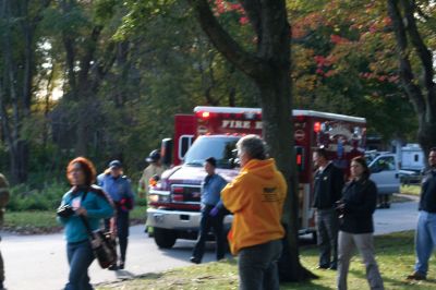 Disaster Drill
Fairhaven Fire Department hosted a full-scale exercise to improve emergency response in the region. Mattapoisett, Rochester, Dartmouth, Freetown, Acushnet, and New Bedford all responded to a disaster that simulated an accident between a school bus and an oil truck at Livesey Park in Fairhaven. Twenty drama students from New Bedford Vocational High School played the part of injured students who were assessed and treated for injuries. Photo by Anne OBrien-Kakley.
