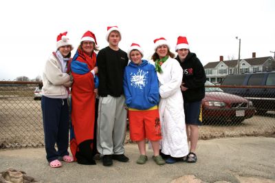 Christmas Day Swim
Helping Hands and Hooves hosed their 11th annual Christmas Day Swim at 11:00 am at the Mattapoisett Town Beach. Helping Hands and Hooves is a non-profit (based in Mattapoisett) that is dedicated to providing therapeutic horseback riding lessons for adults with disabilities. If you would like to learn more about Helping Hands and Hooves you can visit their website at www.helpinghandsandhooves.org. Photo by Robert Chiarito
