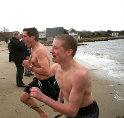 Christmas Day Swim
Helping Hands and Hooves hosed their 11th annual Christmas Day Swim at 11:00 am at the Mattapoisett Town Beach. Helping Hands and Hooves is a non-profit (based in Mattapoisett) that is dedicated to providing therapeutic horseback riding lessons for adults with disabilities. If you would like to learn more about Helping Hands and Hooves you can visit their website at www.helpinghandsandhooves.org. Photo by Robert Chiarito
