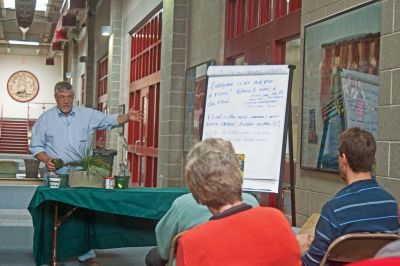 Habitat for Humanity Home and Garden Show
Steve Gonsalves (left) of Eden Landscapes Florist and Garden Shop delivers a workshop on creating outdoor sustainable garden containers, window boxes, and succulents. 
