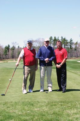 Hall of Fame Tournament
Donald Dorr, Peter Trow, and Chris Riley prepare to tee off in the Hall of Fame Tournament held at the Bay Club in Mattapoisett on May 1, 2011. The three men will be inducted into the new Hall of Fame inside ORR in a ceremony on June 11. Photo by Chris Martin.
