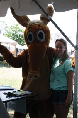 Harbor Days 
Harbor Days came to Mattapoisett this past weekend, and many visitors were gracious enough to spin The Wanderer Wheel for a $1 donation to the Lions Club. Those who played helped raise an extra $523 the Lions Club will use to benefit the community. The Aardvark came out too, but since furry aardvarks hate hot weather, he only made a couple of appearances. Photos by Jean Perry
