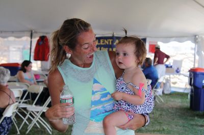 Harbor Days 
Harbor Days came to Mattapoisett this past weekend, and many visitors were gracious enough to spin The Wanderer Wheel for a $1 donation to the Lions Club. Those who played helped raise an extra $523 the Lions Club will use to benefit the community. The Aardvark came out too, but since furry aardvarks hate hot weather, he only made a couple of appearances. Photos by Jean Perry
