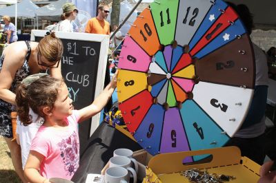 Harbor Days 
Harbor Days came to Mattapoisett this past weekend, and many visitors were gracious enough to spin The Wanderer Wheel for a $1 donation to the Lions Club. Those who played helped raise an extra $523 the Lions Club will use to benefit the community. The Aardvark came out too, but since furry aardvarks hate hot weather, he only made a couple of appearances. Photos by Jean Perry
