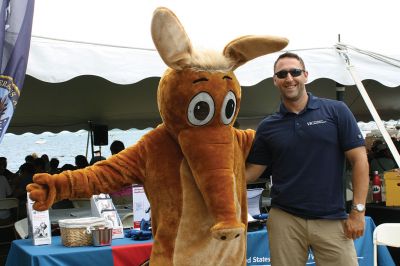 Harbor Days 
Harbor Days came to Mattapoisett this past weekend, and many visitors were gracious enough to spin The Wanderer Wheel for a $1 donation to the Lions Club. Those who played helped raise an extra $523 the Lions Club will use to benefit the community. The Aardvark came out too, but since furry aardvarks hate hot weather, he only made a couple of appearances. Photos by Jean Perry
