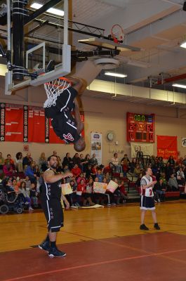 Harlem Ambassadors
The Mattapoisett & Rochester Lions Clubs brought the Harlem Ambassadors to town on Friday and the shot it out with the Tri-Town Trotters, a team of local challengers, in a comedy basketball game. Photos courtesy Rebecca McCullough
