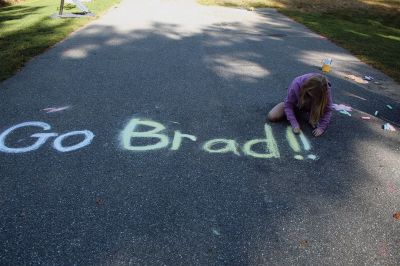 Brad Hathaway
It took 32 years, but on October 3 Mattapoisett resident Brad Hathaway completed his “Walk around the World” along Aucoot Road, accompanied by well over 100 friends and supporters of his mission refocused some years ago from what had begun as a fitness prescription to a fundraising effort for the Mattapoisett Land Trust. Hathaway, 88, is a co-founder of the MLT and has dedicated his life toward preserving and protecting lands that his ancestors first came upon hundreds of years ago. 
