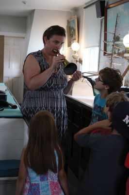 Mattapoisett Historical Society
Ever tried eating a salty piece of hard tack, made your own signal flags, or learned to tie nautical knots? Some pint-sized future sailors at the Mattapoisett Historical Society Museum learned about what it was like to be a sailor back in the whaling days, with a little bit of history sneaked into all the fun and games. Photos by Jean Perry
