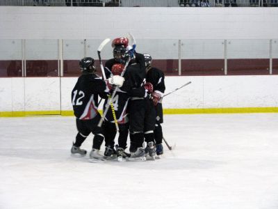 Jr. Bulldogs Hockey
Junior Bulldogs celebrate Austin Koeppel's game tying goal on April 10.
