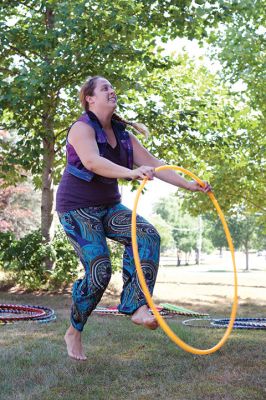 Hula Hooping
On Saturday, July 23, kids at the Plumb Library in Rochester tried a little hula hooping with Pinto Bella. The event is part of the library’s summer reading theme of health and wellness. Photos by Colin Veitch
