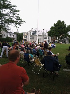 Lions Movie Night
The Mattapoisett Lions Club hosted the first in a series of outdoor movie nights at Shipyard Park. A good-sized crowd comprised of people of all ages, the young and the young at heart, gathered in a variety of seating arrangements to enjoy an open-air viewing of Back to the Future. Photos by Marilou Newell
