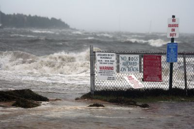 Hurricane Irene
Although wind gusts teetered on hurricane strength, Irene was a tropical storm as she made landfall in the Tri-Town on August 28, 2011. The storm knocked out electricity for over 200,000 NSTAR customers in Massachusetts. On Tuesday, as The Wanderer was being sent to the printer, many Mattapoisett residents were still without power. Photo by Anne Kakley.
