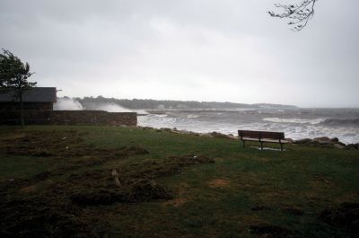 Hurricane Irene
Tropical Storm Irene packed a punch at Mattapoisett Harbor, where the surf reached Water Street at the height of the storm on August 28, 2011. Photo by Felix Perez.
