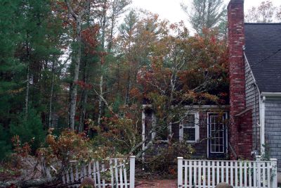 After Sandy
A tree fell on the Medeiros household, located on Walnut Plain Road in Rochester, around 2:00 pm Monday afternoon during Hurricane Sandy. The storm caused several down trees and thousands of power outages earlier this week.  Photo by Katy Fitzpatrick. 
