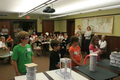 Extreme Engineering
On Tuesday, July 31, dozens of curious students gathered at the Mattapoisett Library to join Dr. Martin Hudis in his Extreme Engineering program.  The students participated in a variety of different exercises using remote controlled helicopters in a hands-on approach to learn valuable lessons in math and science.  The session was the last of four conducted by Dr. Hudis.  Photo by Katy Fitzpatrick.
