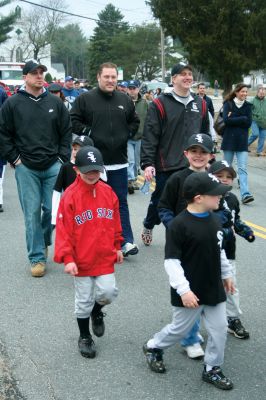 Opening Day
The Rochester Youth Baseball League held their annual opening day ceremony and parade on Saturday, April 11. About 400 people, including players, coaches and their families, participated in the procession that made its way down Route 105 to Gifford Parks Al Herbert Memorial Field for the opening day festivies. Photo by Robert Chiarito.
