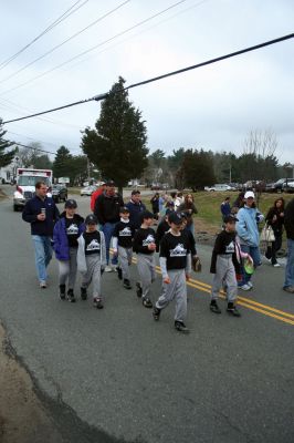 Opening Day
The Rochester Youth Baseball League held their annual opening day ceremony and parade on Saturday, April 11. About 400 people, including players, coaches and their families, participated in the procession that made its way down Route 105 to Gifford Parks Al Herbert Memorial Field for the opening day festivies. Photo by Robert Chiarito.
