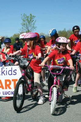 Bikes, Bikes, Bikes!
The Third Annual Pan Mass Challenge Kids Tri-Town Ride attracted several hundred young bicyclist to the ORR campus on Saturday morning, May 16, for a bike rally to help defeat cancer. Proceeds from the event will go to several charities in the state such as the Jimmy Fund and Dana- Farber Cancer Institute to assist in cancer research. The rally was expected to raise more than $15,000. Photo by Robert Chiarito.
