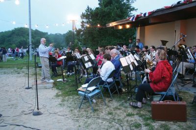 Celebrating the 4th
Marion's annual fireworks display attracted several thousand people to the town's Silvershell Beach Park on Friday evening July, 3. The Marion town band entertained the crowd until dusk when the night's big show lit up the sky's above Sippican Harbor. The Marion Fireworks Committee raised all of the funds for the event through private donations, collected up through the night of the show. Photo by Robert Chiarito.
