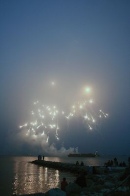 Celebrating the 4th
Marion's annual fireworks display attracted several thousand people to the town's Silvershell Beach Park on Friday evening July, 3. The Marion town band entertained the crowd until dusk when the night's big show lit up the sky's above Sippican Harbor. The Marion Fireworks Committee raised all of the funds for the event through private donations, collected up through the night of the show. Photo by Robert Chiarito.
