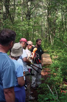 Eastover Trail
A boardwalk stretches through "Eastover South", a new Marion hiking trail that is being built by the Trustees of Reservation and a group of local volunteers. Photo by Robert Chiarito
