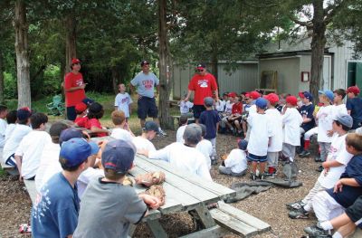 Brian Rose Baseball Clinic
Former Boston Red Sox pitcher Brian Rose, along with special guest speaker and instructor ORR baseball coach Steve Carvalho, were showing students how to hit the high heat at Roses baseball clinic held this past week at Old Hammondtown School.
