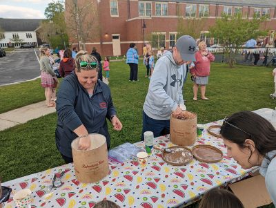 Ice Cream Social
The sun found its way through the rain clouds to shine brightly on Rose Bowman's retirement celebration at Center School featuring ice cream, artwork and fun, family outdoor activities. Photos courtesy of Erin Bednarczyk
