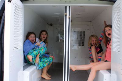  Touch-A-Truck
Mave, Andie, Rachel and Saoirse ham it up during Saturday’s Touch-A-Truck event sponsored by the Marion Fire Department at Silvershell Beach. Photos by Jared Melanson
