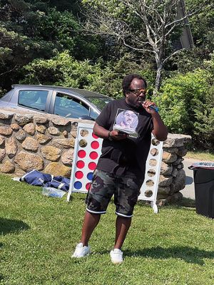 Juneteenth
John Excellent spoke from the heart, as Tri-Town Against Racism celebrated the Juneteenth holiday by dedicating Rochester’s new Little Free Diverse Library in honor of Abraham Skidmore. Photos courtesy Tri-Town Against Racism
